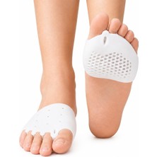 Jetfast Beyaz Renk Ayak 5 Parmak Parmağı Ayıran Silikon Makaralı Bunyon Parmak Ayırıcı