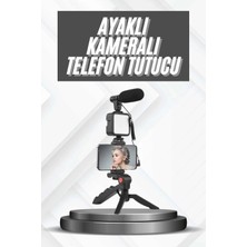 Shopwave Telefon Tutucu Mikrofonlu Işıklı Youtuber Video Kayıt