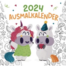 Renas Store Ausmalkalender 2024: Kreativkalender Mit Einhörnern Für Kinder Und Erwachsene