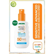 Renas Store Garnier Ambre Solaire Sensitive Advanced Güneş Koruyucu Çocuk Sprey GKF50+ 200ML
