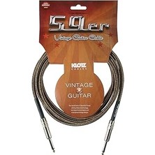 Renas Store Klotz Vintage 59ER Siyah-Kahve Örgülü Gitar Kablo 3m