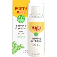 Renas Store Burt's Bees Back To School Dorm Essentials, Calming Day Face Lotion With Aloe And Rice Milk, Soothing Face Lotion For Sensitive Skin, 98.9 Percent Natural Origin Skin Care, 1.8 Oz. Bottle