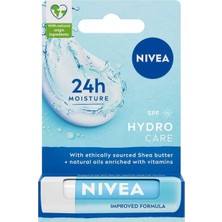 Renas Store Nıvea Hydro Care Spf 15 Dudak Bakım Kremi, Doğal Yağlar ve Shea Butter Içeren, 24 Saatlik Nemlendirme