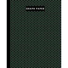 Renas Store 8" x 10" Graph Paper - 106 Pages - Lime Green Beehive On Black: Imperial 1/4” Squared White Graph Paper And High Quality Gloss Cover By Elizabeth Banks