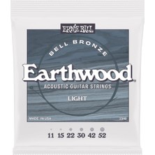 Renas Store Ernie Ball Hafif Earthwood Bell Bronz Akustik Gitar Telleri 11-52