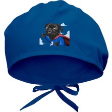 Renas Store Super Pug Baskılı Cerrahi Bone Doktor ve Hemşire Bonesi Hastane Bonesi