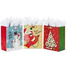 Renas Store Hallmark Kağıt Mendil ile Vintage Noel Hediye Çantası Paketi