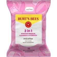Renas Store Burt's Bees Gül Suyu Içeren Micellar Makyaj Temizleme Mendili, 30 Adet