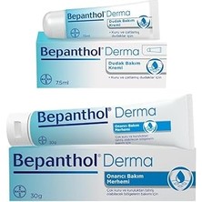 Renas Store Bepanthol Onarıcı Bakım Merhemi 30 gr + Dudak Kremi 7,5 ml L Avantajlı Günlük Bakım Seti