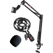Renas Store Lastvoice NB39X Mikrofon Standı + Shock Mount + Sünger Seti