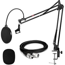 Renas Store Lastvoice NB39PSX Set Stüdyo Masa Mikrofon Standı Pop Filtre Xlr Kablo