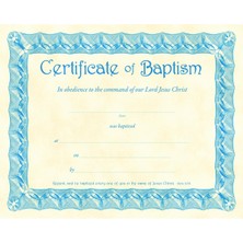 Renas Store Baptism Certificate (Pk Of 6) - Parchment