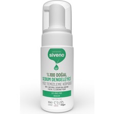 Renas Store SIVENO%100 Doğal Yüz Temizleme Köpüğü Yağlı Ciltler Için Makyaj Siyah Nokta Sivilce Vegan 100 ml