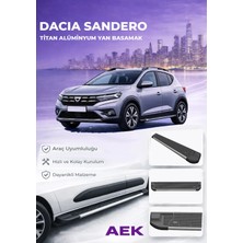 AEK Modern Dacia Sandero Premium Titan Alüminyum Yan Basamak
