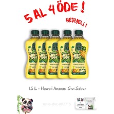 Renas Store Hawaii Ananas Sıvı Sabun 1.5 L 5 Al 4 Öde ve Rosie Hediye