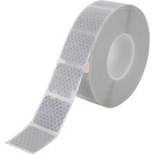 Renas Store 5 Metre Tüvtürk Onaylı Beyaz Parçalı Reflektörlü Reflektif Fosforlu Şerit Bant Kesikli Ikaz Bandı