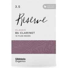 Renas Store D'addario Organik Klasik Bb Klarnet Yaprakları - Klarnet Için Boru Yaprakları - Ilk ve Tek Organik Kamış Borusu - 3,5 Kalınlık, 10 Paket