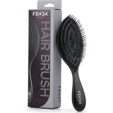 Renas Store Fenda Profesyonel 4 Pinli Spiral Siyah Saç Fırçası