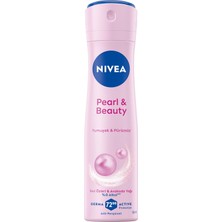 Renas Store Nıvea Kadın Sprey Deodorant Pearl&beauty 150 Ml,72 Saat Terlemeye Karşı Anti Perspirant Koruma,doğal Inci Özleri ve Avokado Yağı,yumuşak,pürüzsüz Koltuk Altı,alkol Içermez