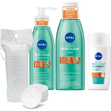 Renas Store SPF50 Derma Skin Clear Karşıtı Güneş Koruyucu Krem 40ML, Yüz Temizleme Jeli ve Tonik, Pamuk