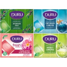 Renas Store Duru Fresh Sensations Çeşitleri Duş Sabunu 150 gr 4'lü Paket 600 gr (1+1+1+1 Toplam 4 Adet)