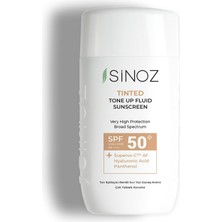 Renas Store Sinoz SPF50 Tinted Sıvı Yüz Güneş Kremi - Yeni Nesil Güneş Filtreleri ile Hibrit Formül 50ML