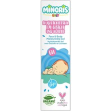 Renas Store Minoris Baby Yüz & Vücut Nemlendirici Jel | Organik, Doğal, Vegan & Cruelty-Free | Ph 5.5, Dermatolojik Olarak Test Edilmiş, Zararlı Kimyasallar Içermez | Hafif ve Hassas Bebek Bakımı 200 ml