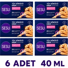 Sesu Tüy Dökücü Krem Hassas Cilt 40 ml x 6 Adet