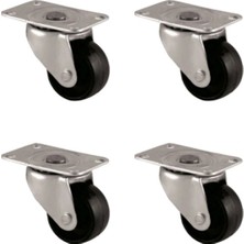 Hace Bazaar Furç Tablalı Bilyalı Teker - 32MM - Siyah HKS233 - 4 Adet