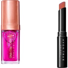 Renas Store Avon True Nourishing Dudak Yağı 7 ml Blossom ve Avon Ultra Beauty Ruj Stylo Totally Twing 2'li Set