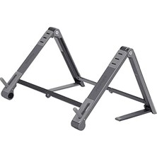 Renas Store Promate Notebook Laptop Standı Ayarlanabilir Çok Açılı Ergonomik Dizayn - Promate Elevate (Gri)