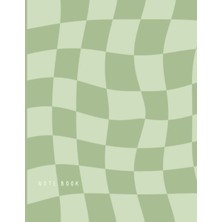 Renas Store Independently Published Checkered Notebook: Aesthetic, Checkerboard Pattern, Blank Lined Paperback Notebook Journal, Sage Green Aesthetic, Retro Checkered Notebook