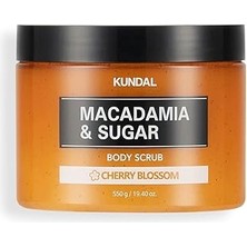 Renas Store Macadamia Özlü Vücut Peelingi Kundal Macadamia & Sugar Body Scrub 550G (Cherry Blossom)
