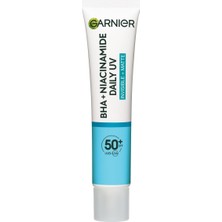 Renas Store Garnier Saf ve Temiz Bha Niasinamid Günlük Güneş Koruyucu Fluid Yüz Kremi SPF50, 40 ml