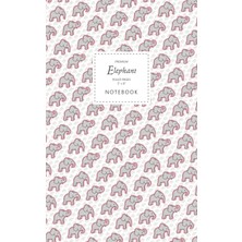 Renas Store Elephant Notebook - Ruled Pages - 5x8 - Premium: (Pink Edition) Fun Notebook 96 Ruled/lined Pages (5x8 Inches / 12.7X20.3CM / Junior Legal Pad / Nearly A5)