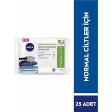Renas Store Nıvea 3'ü 1 Arada Canlandırıcı Makyaj Temizleme Mendilleri (25 Adet), Normal ve Karma Ciltler, Yüz ve Göz Için, Suya Dayanıklı Maskara ve Makyaj Temizleme
