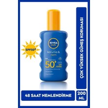 Renas Store Nıvea Sun Spf 50+ Koruma & 48 Saat Nemlendirme Güneş Kremi 200 ml Sprey,çok Yüksek Güneş Koruyucu