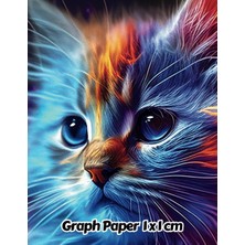 Renas Store Abstract Cat Graph Paper 1x1 Cm: 1cm Squared Grid Paper | Gift For People Who Love Kittens, Pet Lovers | For Back To School, Office, Work | 8.5 x 11 Inches | 111 Pages | V1