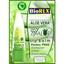 Renas Store Biorlx 99% Purity Aloe Vera Color Free And Paraben Free Soothing Lip Balm Naturally Moisturize And Heal Damaging Wind, Harsh Sun, Weather Changes. It Repairs Dry, Cracked And Chapped Lips.