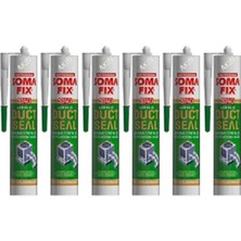 6 Adet Somafix 310 ml Gri Akrilik Havalandırma Soğutma Kanal Mastiği Duct Seal