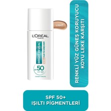 Renas Store L'oreal Paris Bright Reveal Spf 50+ Koyu Leke Karşıtı Renkli Fluid Günlük Yüz Güneş Kremi 50 ml - Light