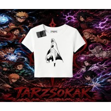 Tarzsokak Itachi Uchiha Naruto Anime Karakteri Kadın Baby Tee Beyaz