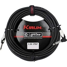 Renas Store Kirlin LGI-202BK 1/4'' Mono Düz Uç - Dik Açılı 3 Metre Kablo