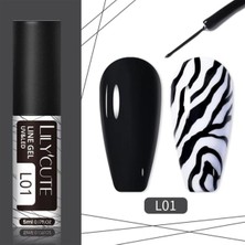 Renas Store Lilycute Lily Cute Nail Art Çizim Ojesi (Uv Gel) Siyah 53335-01 2092