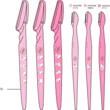 Renas Store Sanrio Lisanslı Pembe Serisi 6 Parça Kaş Usturası - Hello Kitty