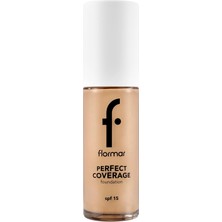 Renas Store Flormar Perfect Coverage Yüksek Pigmentli & Yarı Parlak Bitişli SPF15 Fondöten