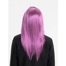 Renas Store SMR-D039 Rose Pembe Renk Düz Kesim Uzun Parti Peruğu Takma Saç
