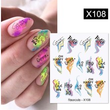 Renas Store Tırnakmania Su Transferli Nail Art Sticker X108 (53013-8) 3949