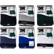 Tutku Erkek Lıon Spor Boxer 6 Lı Set