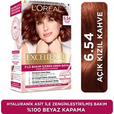 Renas Store L'oreal Paris Excellence Creme Saç Boyası 6.54 Açık Kızıl Kahve